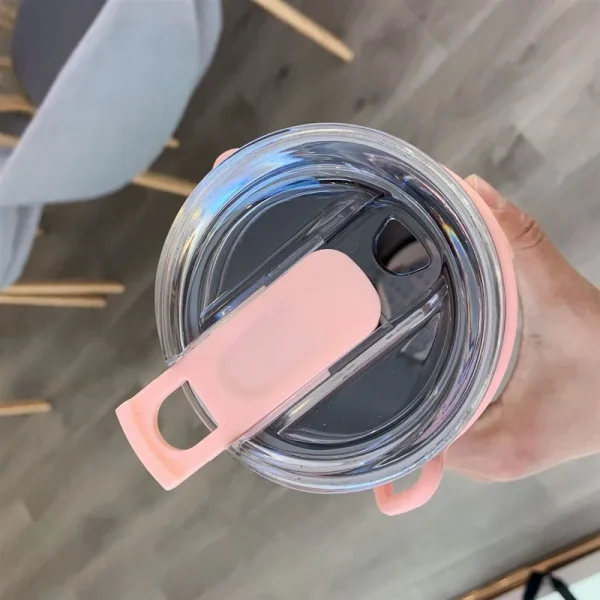 Tyeso Cup Thermal Thermos Car Water Bottle With Straw 550/710ML Thermal Cup for Beer Stainless Steel Coffee Mug Vacuum Flasks 5