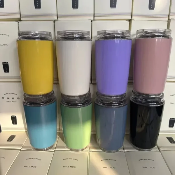 Tumbler Thermos Mug Milky White Coffee Mug Car Thermos Water Bottle Travel Stainless Steel Vacuum Bottle Drinking Jug 1