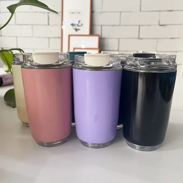 Tumbler Thermos Mug Milky White Coffee Mug Car Thermos Water Bottle Travel Stainless Steel Vacuum Bottle Drinking Jug 3