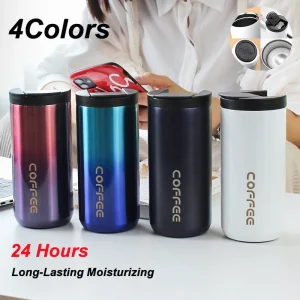 400ML Stainless Steel Coffee Thermos Bottle Thermal Mug Leakproof Car Vacuum Flasks Coffee Cup Travel Portable Insulated Bottles 1