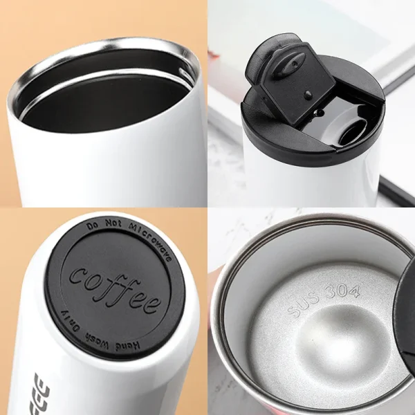 400ML Stainless Steel Coffee Thermos Bottle Thermal Mug Leakproof Car Vacuum Flasks Coffee Cup Travel Portable Insulated Bottles 3