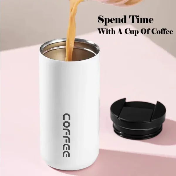 400ML Stainless Steel Coffee Thermos Bottle Thermal Mug Leakproof Car Vacuum Flasks Coffee Cup Travel Portable Insulated Bottles 4