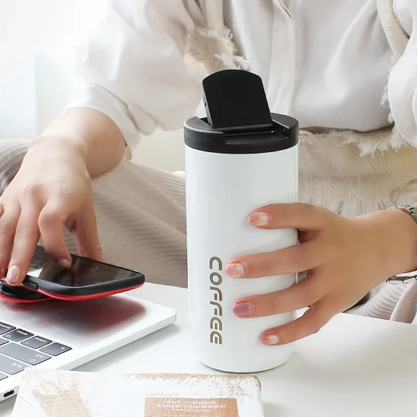 400ML Stainless Steel Coffee Thermos Bottle Thermal Mug Leakproof Car Vacuum Flasks Coffee Cup Travel Portable Insulated Bottles 6