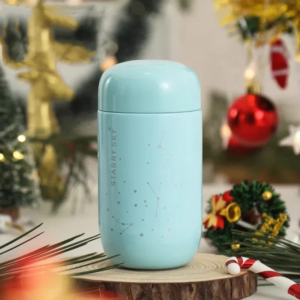 Thermos Bottle Starry Sky Mini Small Capacity 200ML Leakproof Coffee Mug 304 Stainless Steel Vacuum Flask Thermo Bottle 5