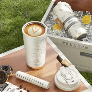 500ml Ceramic liner Coffee Mug Stainless Steel Tea Coffee Mug Thermos Flask Travel Mug Portable Large Capacity Insulated Bottles 1