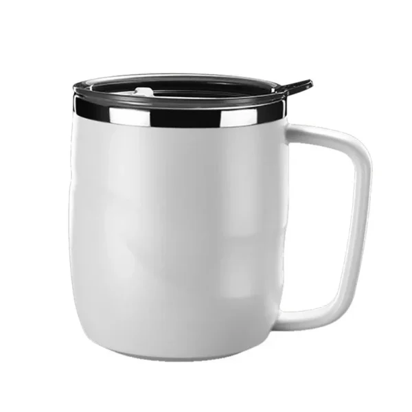 Stainless Steel Insulated Coffee Mug with Sliding Lid Vacuum Travel Mug with Handle Camping Tea Flask for Hot Cold Drinks 5