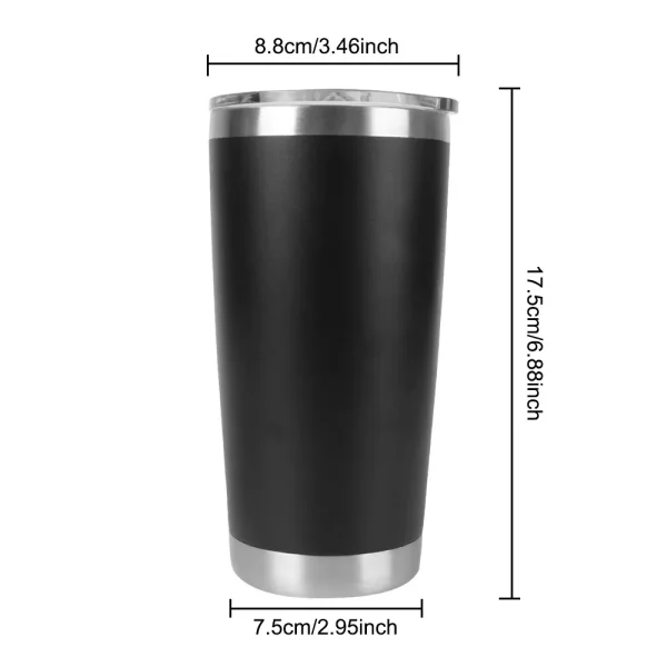 20oz/590ML Thermo Cafe Coffee Mug Car Thermos Mug Leakproof Travel Thermo Cup for Tea Double Stainless Steel Hot and Cold Cup 5