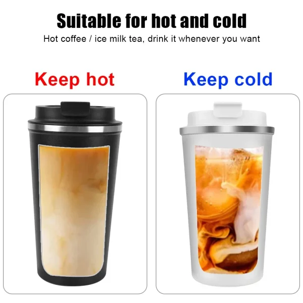 Thermo Cafe Coffee Mug 380/510ML Car Thermos Mug Leak_Proof Travel Thermo Cup for Tea Water Coffee Double Stainless Steel 6