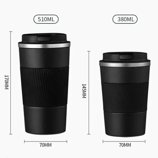 Coffee Cup Thermos Mug Stainless Steel Garrafa Termico Caneca Termica Cafe Copo Non-slip Travel Car Insulated Bottle 380ml 510ml 3