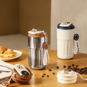 450ml Thermos Bottle Smart Display Temperature 316 Stainless Steel Vacuum Cup Office Coffee Cup Business Portable Thermal Mug 1