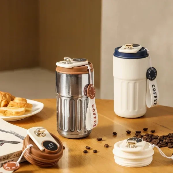 450ml Thermos Bottle Smart Display Temperature 316 Stainless Steel Vacuum Cup Office Coffee Cup Business Portable Thermal Mug 1