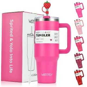 30oz/40oz Stainless Steel Thermal Mug Large Capacity Tumbler with Handle and Straw Office Home Insulated Coffee Cup Gifts Cup 1