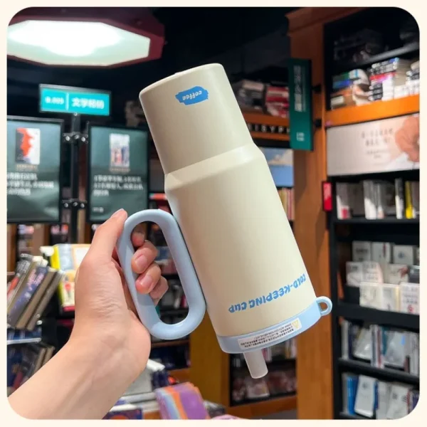 720ml Thermos Coffee Cup 316 Stainless Steel Insulation Cup with Handle Double Wall Vacuum Insulation Keep Cold Car Travel Mug 3