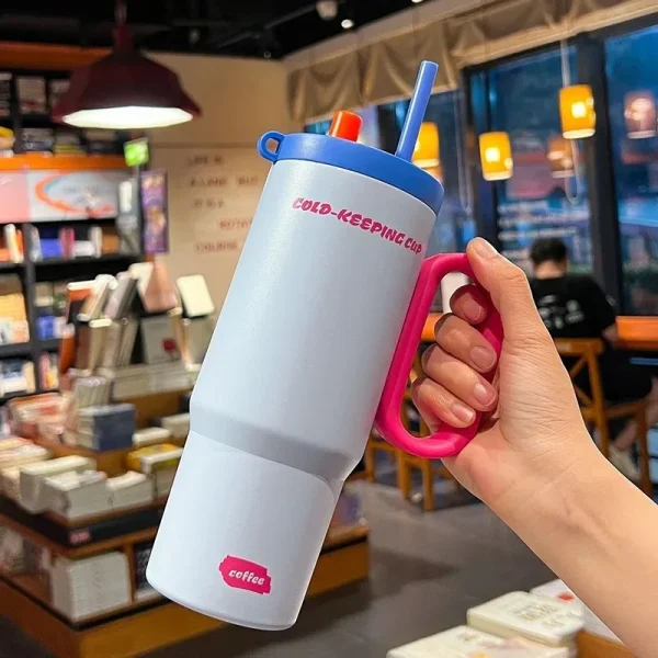 720ml Thermos Coffee Cup 316 Stainless Steel Insulation Cup with Handle Double Wall Vacuum Insulation Keep Cold Car Travel Mug 5