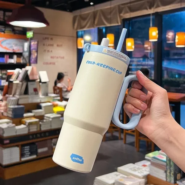 720ml Thermos Coffee Cup 316 Stainless Steel Insulation Cup with Handle Double Wall Vacuum Insulation Keep Cold Car Travel Mug 6