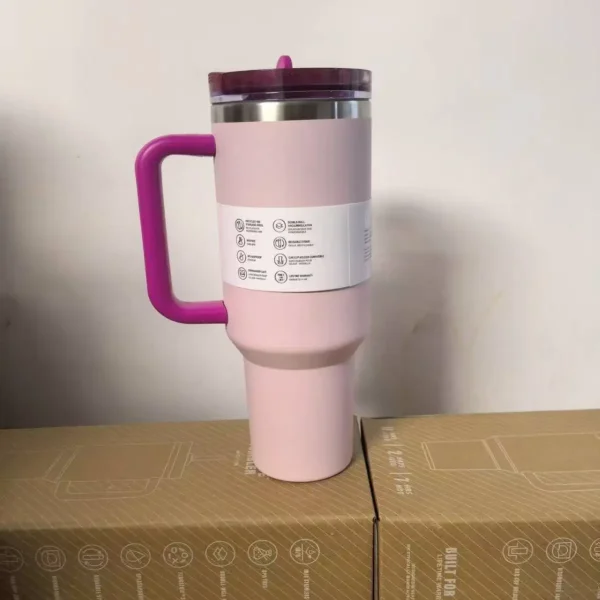 High-end stainless steel vacuum-insulated travel mug with a large capacity and a convenient handle for men and women 1