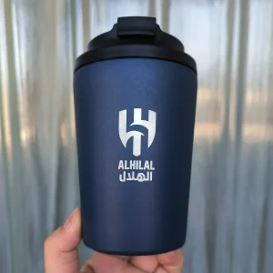 1 pcs Al-Hilal Saudi logo Stainless Steel Cup Vacuum Flasks Outdoor Hot Cold Drink Coffee Mug Wholesale Custom 340ml 1