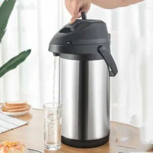 Vacuum Flask Stainless Steel Airpot Coffee Pot Press-type Insulated Thermos Kettle Large Capacity with Pump Water Dispenser Car 1
