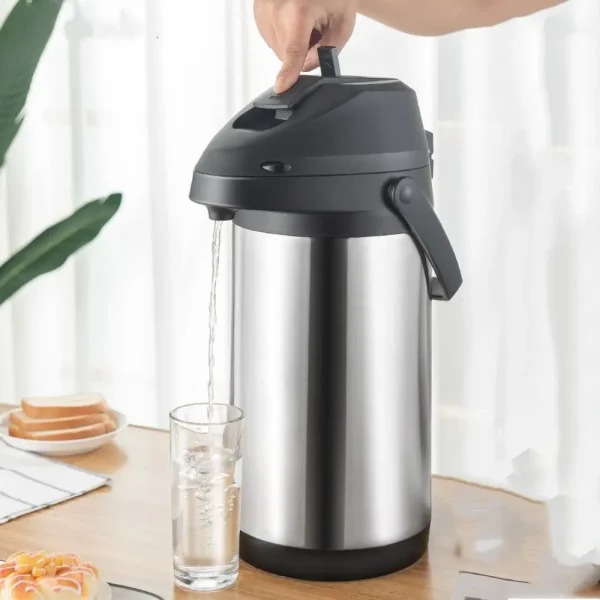 Vacuum Flask Stainless Steel Airpot Coffee Pot Press-type Insulated Thermos Kettle Large Capacity with Pump Water Dispenser Car 1