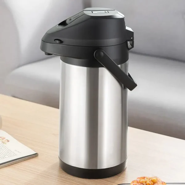 Vacuum Flask Stainless Steel Airpot Coffee Pot Press-type Insulated Thermos Kettle Large Capacity with Pump Water Dispenser Car 3