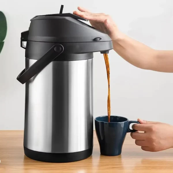 Vacuum Flask Stainless Steel Airpot Coffee Pot Press-type Insulated Thermos Kettle Large Capacity with Pump Water Dispenser Car 5