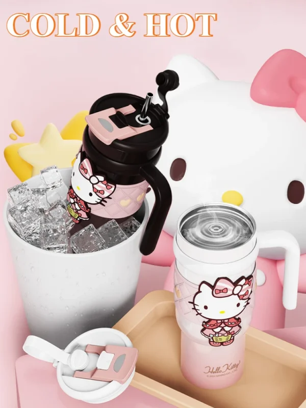 Sanrio Hello Kitty Thermos Bottle 316 Stainless Steel Thermos Double Layer Insulation for Cold & Hot Drinks Portable Travel Mug 4