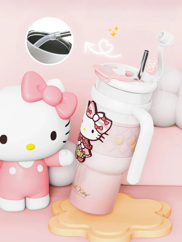 Sanrio Hello Kitty Thermos Bottle 316 Stainless Steel Thermos Double Layer Insulation for Cold & Hot Drinks Portable Travel Mug 5