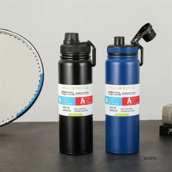 Outdoor Thermos Water Bottle Stainless Steel Insulated Cup Keeps Cold and Heat Thermal Mug Travel Vacuum Flasks 600/800/1000ML 2