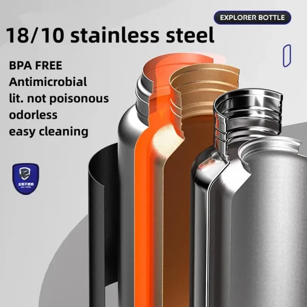 Portable High Appearance Large Capacity Stainless Steel Vacuum Thermos for Hot Coffee Vacuum Thermal Water Bottle Insulated Cup 3