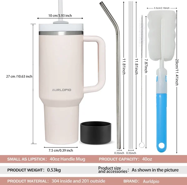 40oz Stainless Steel Thermal Mug Large Capacity Insulated Coffee Cup Office Home Water Bottle Travel Car Tumbler New Year Gifts 3