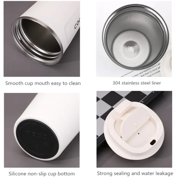 Coffee Mug Leak_Proof Travel Thermo Cup 380/510ML Double Stainless Steel Thermo Cafe Car Thermos Mug for Tea Water Coffee 5