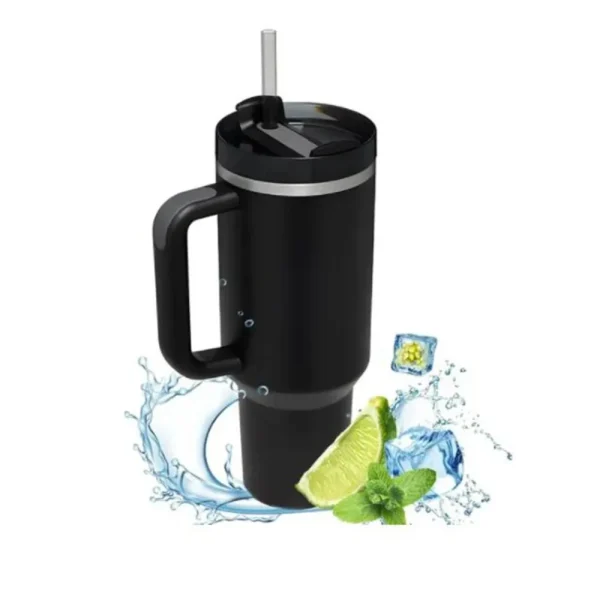 1200ML 304 Stainless Steel Insulated Water Bottle,Thermal Coffee Car Cup, Cold Hot Mugs Vacuum Flask With Handle Straw,For Sport 2