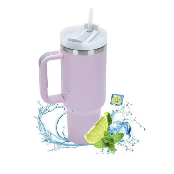 1200ML 304 Stainless Steel Insulated Water Bottle,Thermal Coffee Car Cup, Cold Hot Mugs Vacuum Flask With Handle Straw,For Sport 3