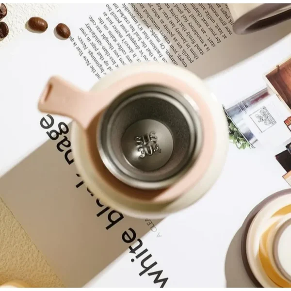 Mini Stainless Steel Insulated Water Bottle 400ml Thermos Cup Portable Leak Proof With Lid Travel Mug Milk Juice Coffee Wate Cup 4