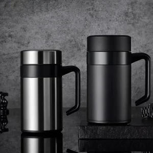 304 Stainless Steel Thermal Mug Thermos Water Bottle Tea Tumber For Office Water Cup With Handle Coffee Mug Tea Cup Man Gifts 1