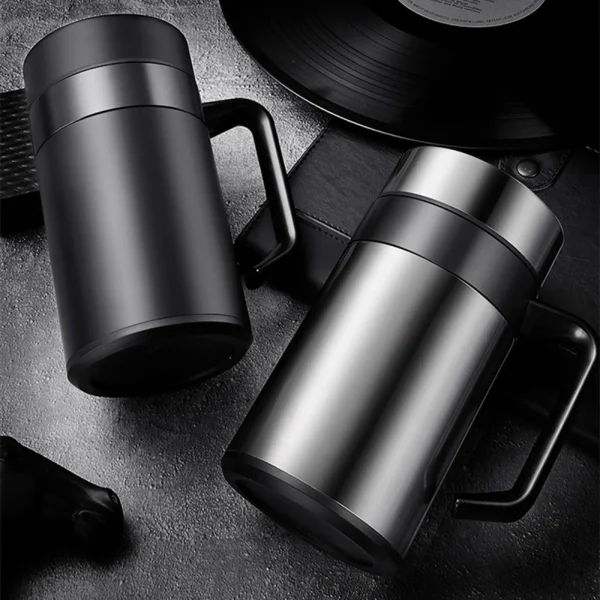 304 Stainless Steel Thermal Mug Thermos Water Bottle Tea Tumber For Office Water Cup With Handle Coffee Mug Tea Cup Man Gifts 2