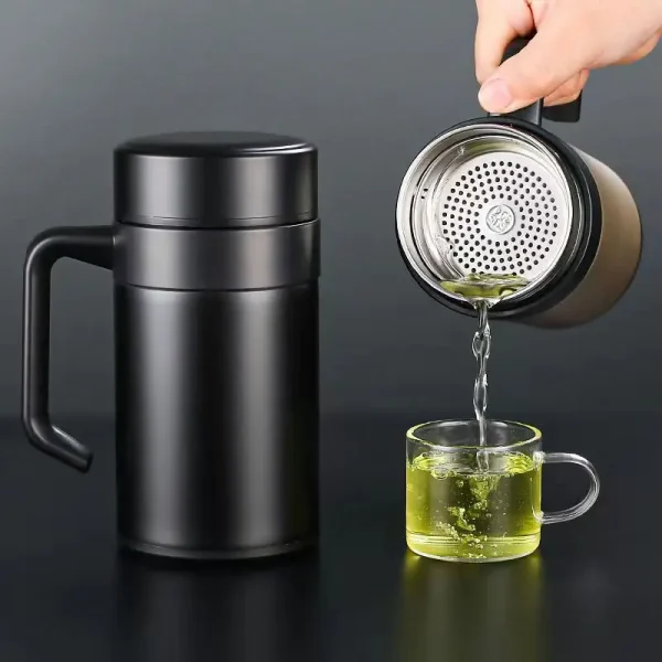 304 Stainless Steel Thermal Mug Thermos Water Bottle Tea Tumber For Office Water Cup With Handle Coffee Mug Tea Cup Man Gifts 4