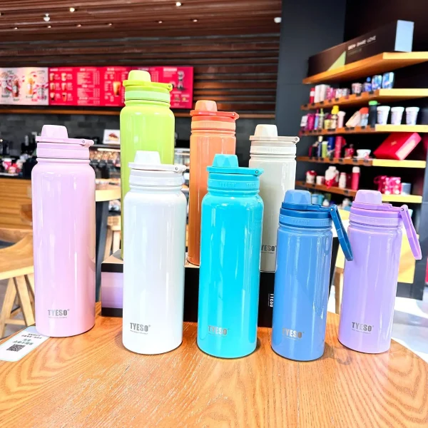 Tyeso Thermos Bottle Car Insulated Flask Water Tumbler for Outdoor Sports Travel Vacuum Flasks Stainless Steel Thermal Cup 3