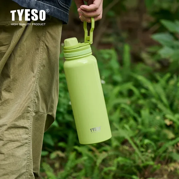 Tyeso Thermos Bottle Car Insulated Flask Water Tumbler for Outdoor Sports Travel Vacuum Flasks Stainless Steel Thermal Cup 6