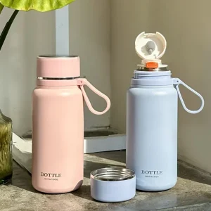 New 316 stainless steel tea cup Simple large capacity thermos cup girls tea water separation cup High appearance level portable 1