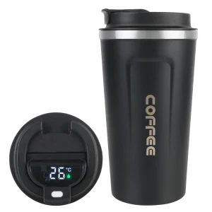 For Tea Water Coffee Coffee Mug Thermo Cafe 510ML Leak_Proof Travel Thermo Cup Car Thermos Mug Temperature Display 1