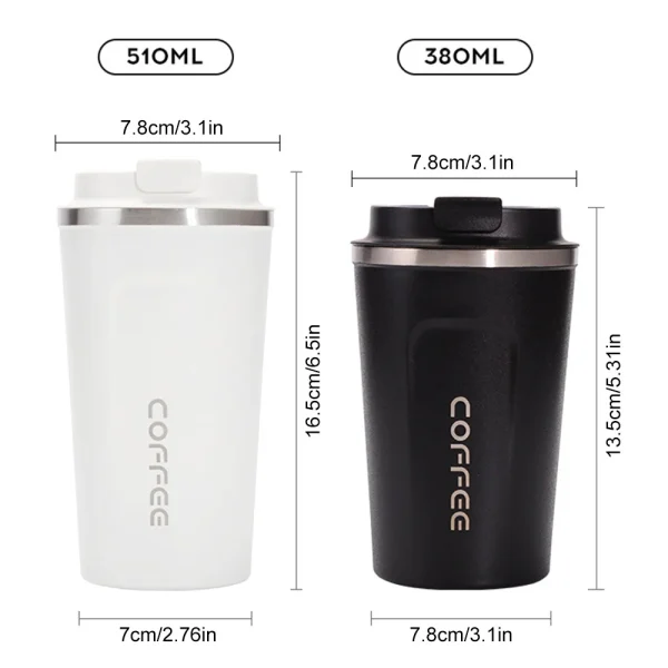 Stainless Steel Thermal Mug 380ml/510ml Travel Thermal Mug Leak-Proof Thermos Bottle Tea Coffee Mug Insulated Cup Water Bottle 6