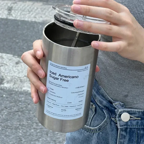 320/600ml Stainless Steel Coffee Cup thermos bottle Double Wall Vacuum Flask Insulated Cup Portable coffee cups Water Bottles 4