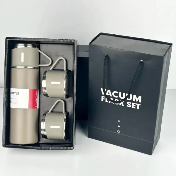 500ML 304 Stainless Steel Vacuum Insulated Bottle Gift Set Office Business Style Coffee Mug Thermos Bottle Portable Flask Carafe 2