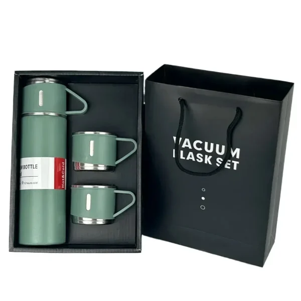 500ML 304 Stainless Steel Vacuum Insulated Bottle Gift Set Office Business Style Coffee Mug Thermos Bottle Portable Flask Carafe 5