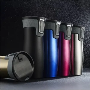450ml Stainless Steel Double Wall Travel Mug Leak proof Thermos Mug Coffee Cups Car Vacuum Insulaltion Thermal Water Bottle 1
