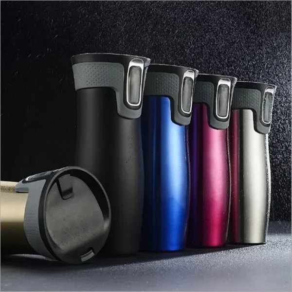 450ml Stainless Steel Double Wall Travel Mug Leak proof Thermos Mug Coffee Cups Car Vacuum Insulaltion Thermal Water Bottle 1