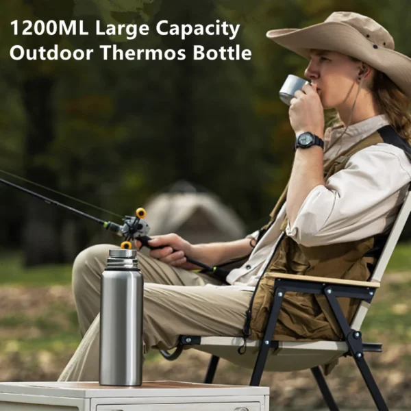 1200ML Smart Thermos Bottle Temperature Display Keep Cold and Hot Water Bottle Thermos for Water Tea Outdoor Sport Water Bottle 6