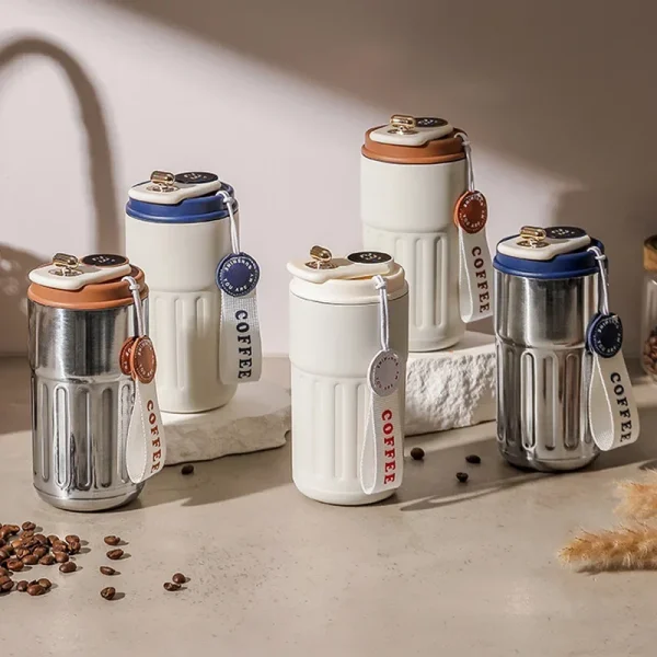 Stainless Steel Vacuum Cup Office 450ml 510ml Thermos Bottle Smart Display Temperature Coffee Cup Business Portable Thermal Mug 2