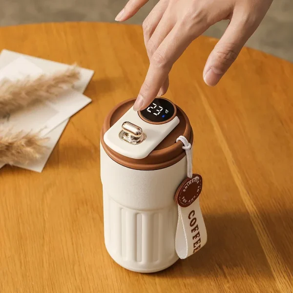 Stainless Steel Vacuum Cup Office 450ml 510ml Thermos Bottle Smart Display Temperature Coffee Cup Business Portable Thermal Mug 5